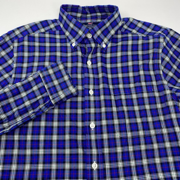Vineyard‎ Vines Mens Small Blue Red Long Sleeve Button Up Slim Fit Murray Shirt - Picture 1 of 5